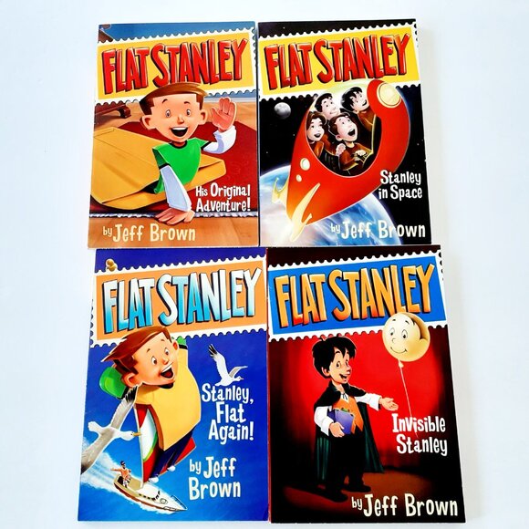 Flat Stanley Box Set Jeff Brown 4 Paperback Books Collection Bundle Chapter - Picture 2 of 6